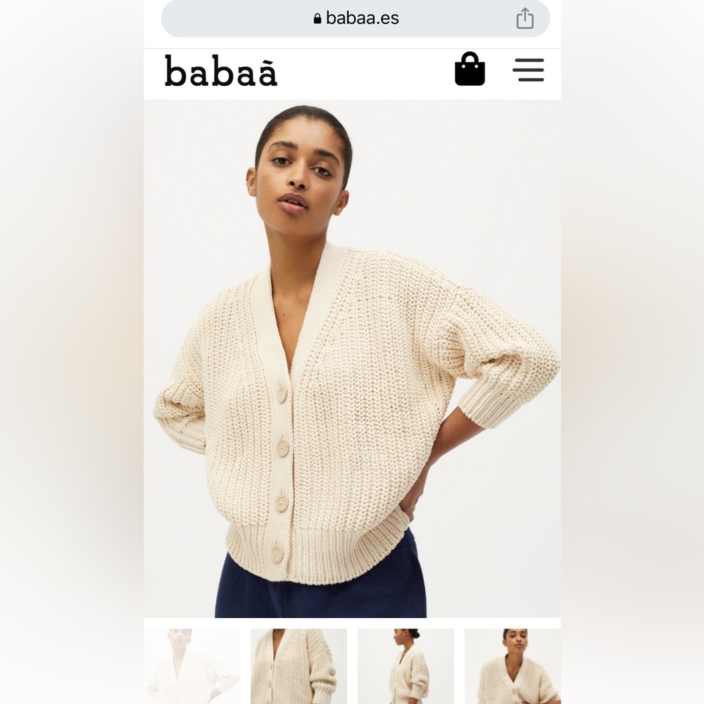 Babaà Cardigan no18 Natural Cotton